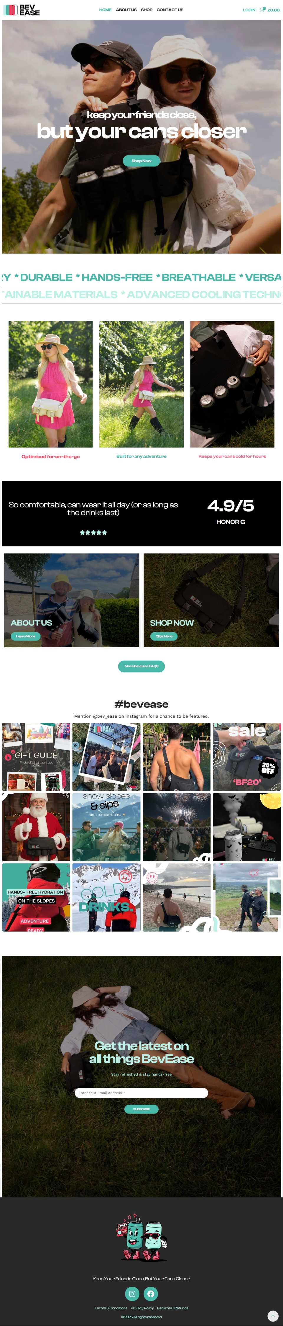 BevEase single product shop